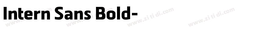 Intern Sans Bold字体转换